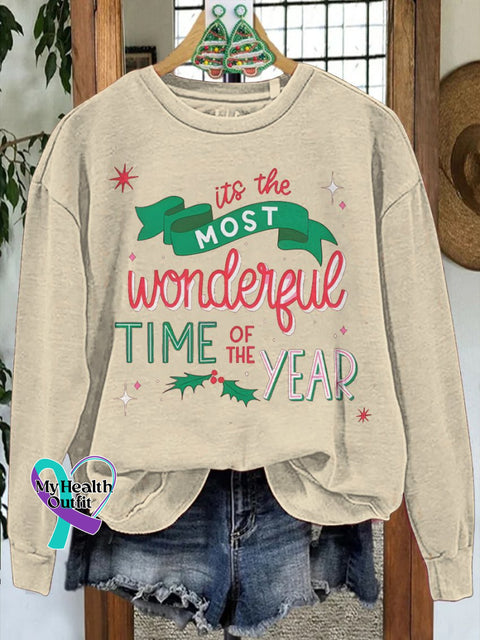Christmas Printed Casual Sweatshirt