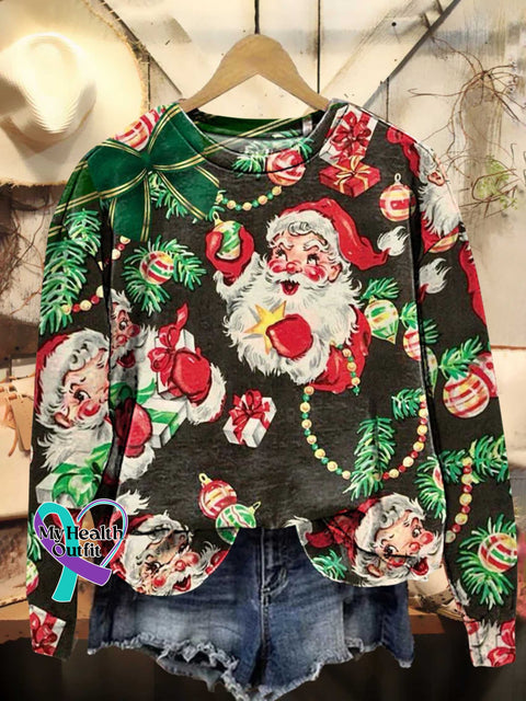 Christmas Santa Claus Art Casual Sweatshirt One / S