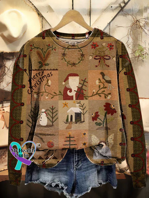 Christmas Santa Claus Casual Sweatshirt Multicolor / S