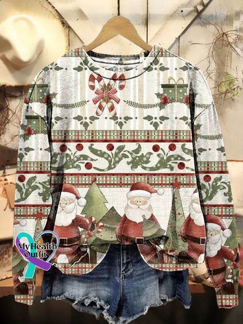 Christmas Santa Claus Casual Sweatshirt Multicolor / S