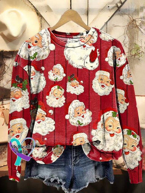Christmas Santa Claus Casual Sweatshirt Multicolor / S