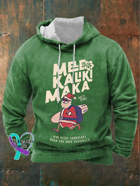 Christmas Santa Mele Kaliki Maka Sally Xmas Who Needs Snowflake When You Have Seashells Print