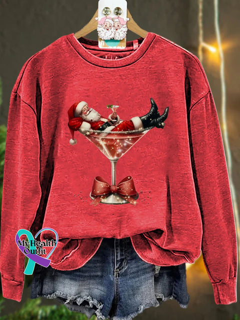 Christmas Santa’s Hot Mess Casual Sweatshirt Red / S