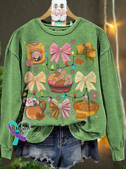 Christmas Tis The Season Mexican Casual Sweatshirt Lightgreen / S