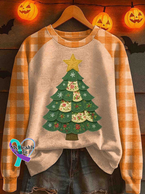 Christmas Tree Art Print Casual Sweatshirt
