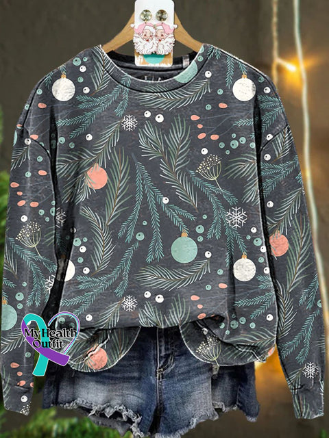 Christmas Tree Ball Casual Sweatshirt Multicolor / S