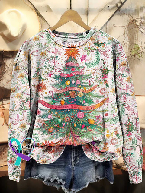 Christmas Tree Casual Sweatshirt Multicolor / 3Xl
