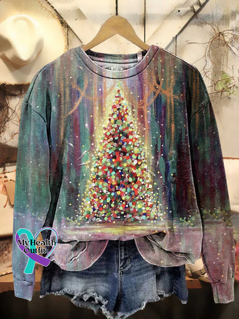 Christmas Tree Casual Sweatshirt Multicolor / S