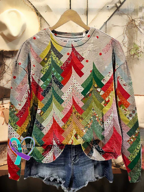 Christmas Tree Casual Sweatshirt Multicolor / S