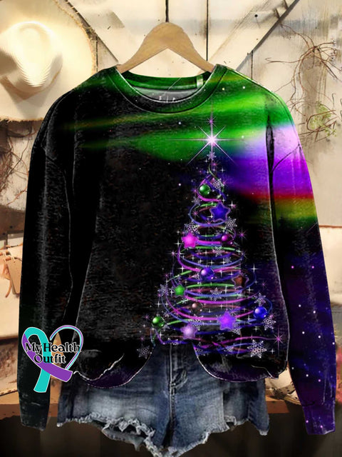 Christmas Tree Casual Sweatshirt Multicolor / S