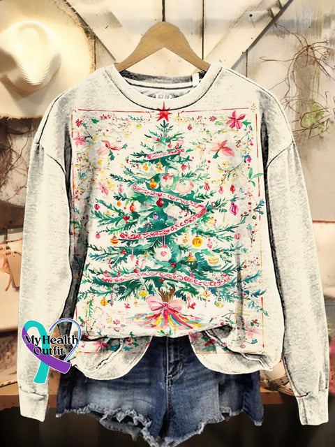 Christmas Tree Casual Sweatshirt Multicolor / S