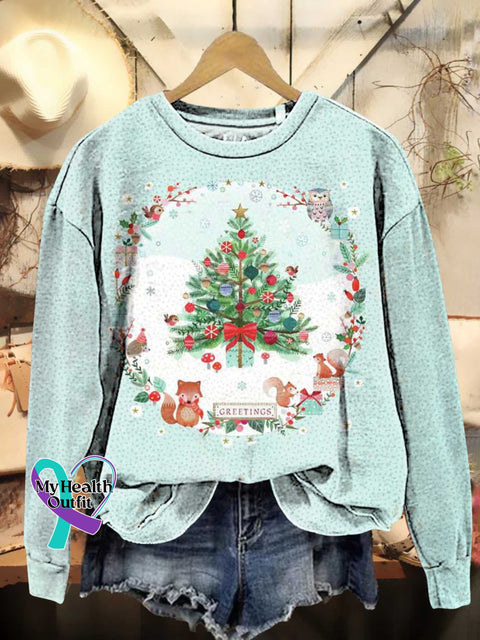 Christmas Tree Casual Sweatshirt Multicolor / S