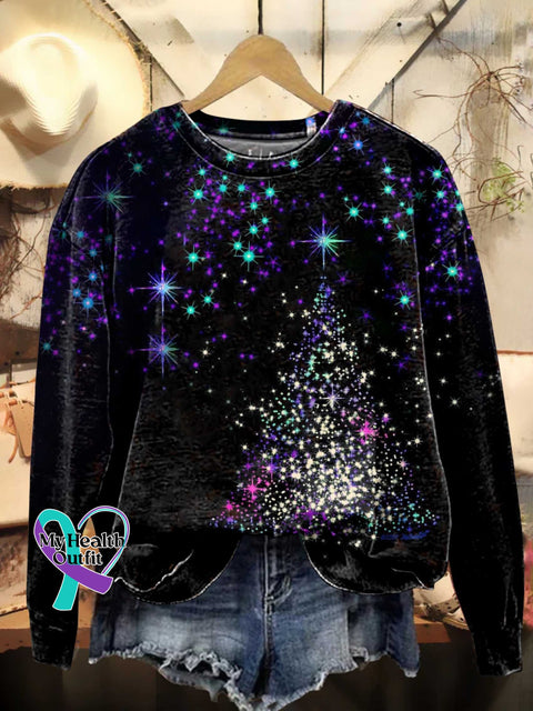 Christmas Tree Casual Sweatshirt Multicolor / S