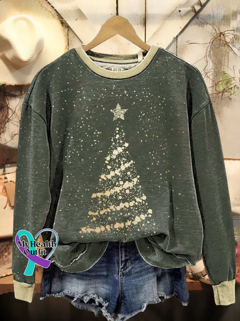 Christmas Tree Casual Sweatshirt Multicolor / S