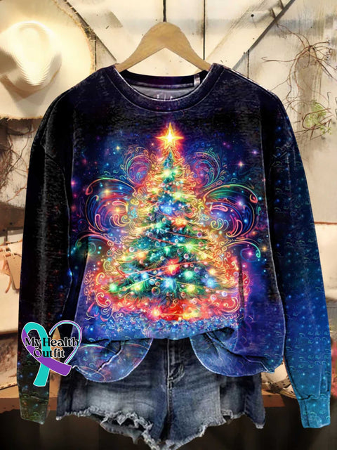 Christmas Tree Casual Sweatshirt Multicolor / S