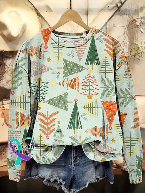 Christmas Tree Casual Sweatshirt Multicolor / S
