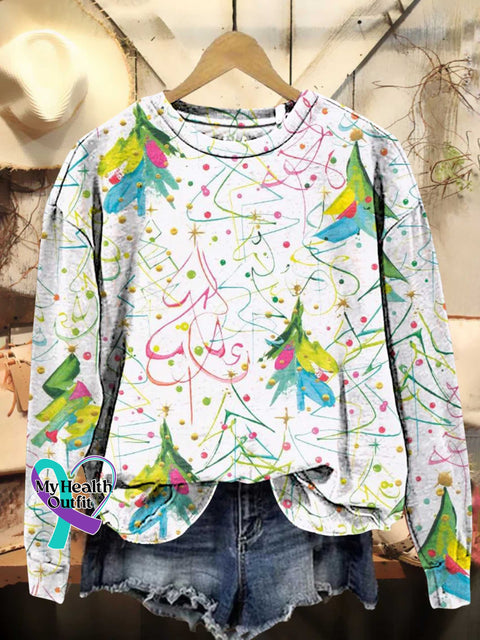Christmas Tree Casual Sweatshirt Multicolor / S