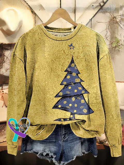 Christmas Tree Casual Sweatshirt Multicolor / S