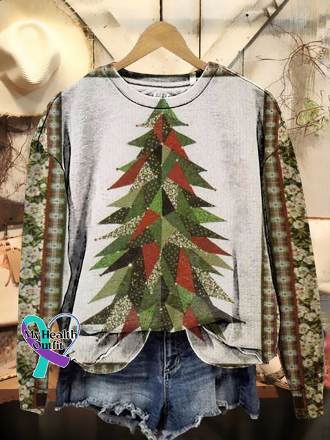 Christmas Tree Casual Sweatshirt Multicolor / S