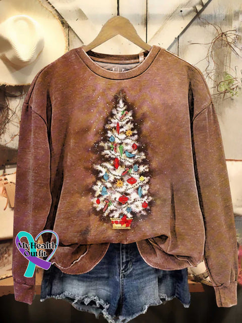 Christmas Tree Casual Sweatshirt Multicolor / S