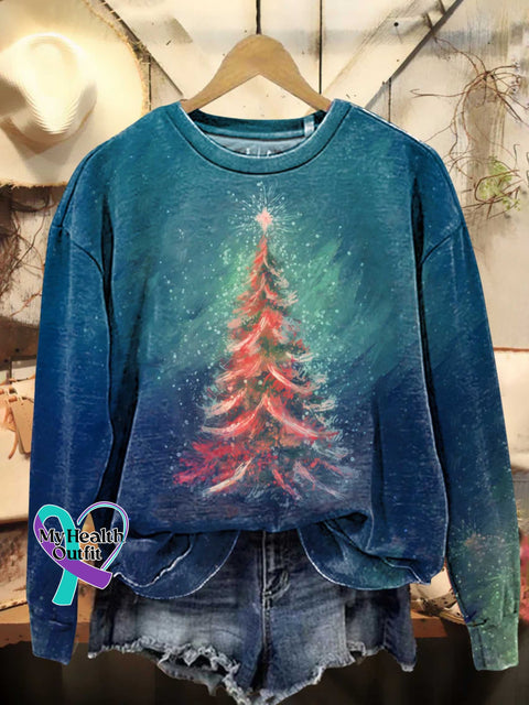 Christmas Tree Casual Sweatshirt Multicolor / S