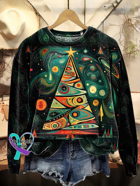Christmas Tree Casual Sweatshirt Multicolor / S
