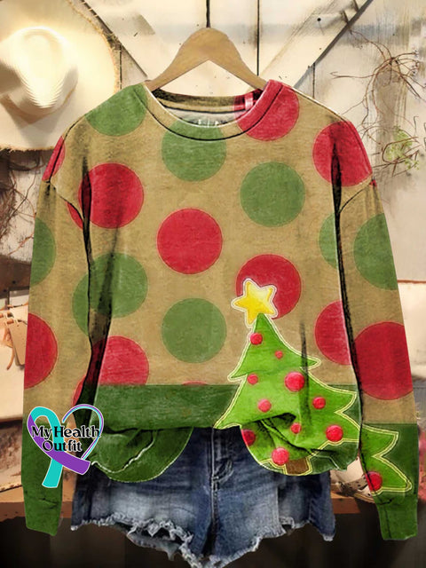 Christmas Tree Casual Sweatshirt Multicolor / S
