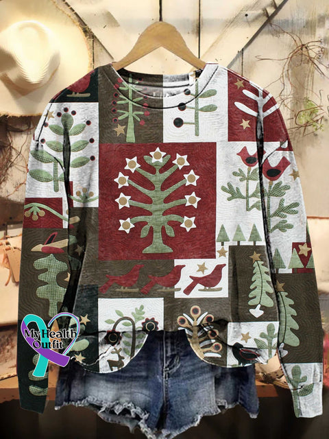 Christmas Tree Casual Sweatshirt Multicolor / S