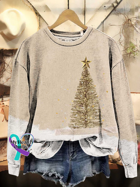 Christmas Tree Casual Sweatshirt Multicolor / S