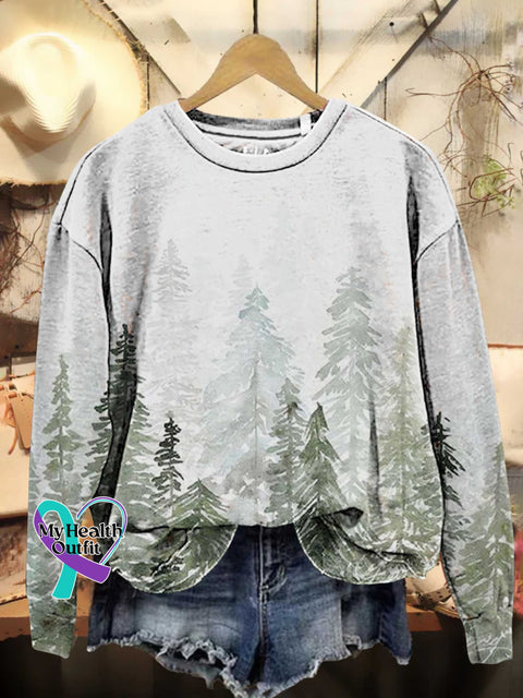 Christmas Tree Casual Sweatshirt Multicolor / S