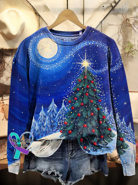 Christmas Tree Casual Sweatshirt Multicolor / S