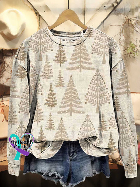 Christmas Tree Casual Sweatshirt Multicolor / S
