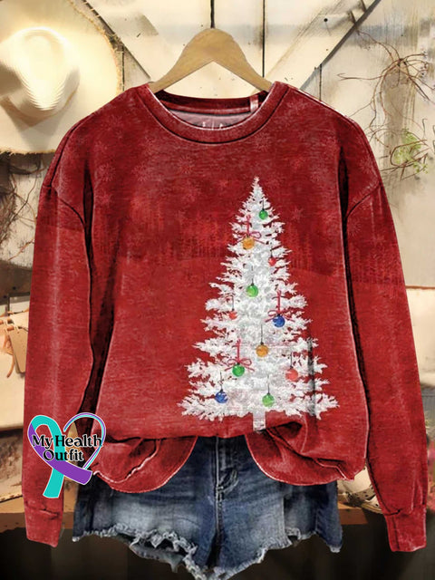 Christmas Tree Casual Sweatshirt Multicolor / S