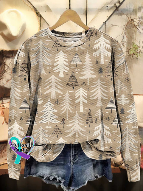 Christmas Tree Casual Sweatshirt Multicolor / S