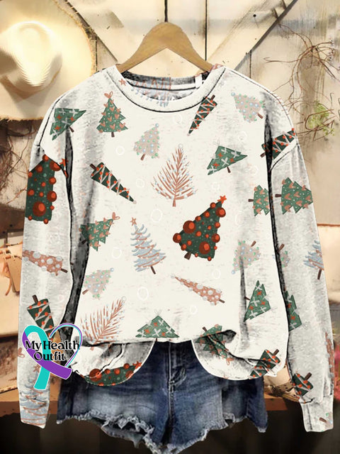 Christmas Tree Casual Sweatshirt Multicolor / S