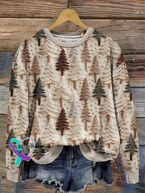 Christmas Tree Casual Sweatshirt Multicolor / S
