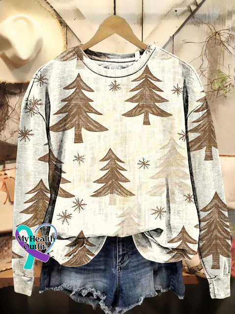 Christmas Tree Casual Sweatshirt Multicolor / S