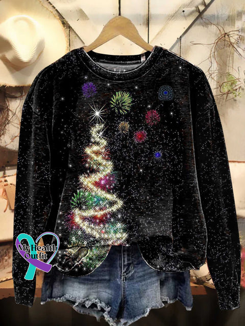 Christmas Tree Casual Sweatshirt Multicolor / S