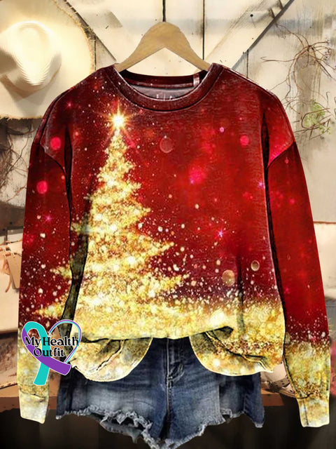 Christmas Tree Casual Sweatshirt Multicolor / S