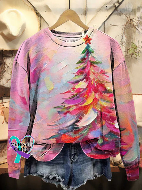 Christmas Tree Casual Sweatshirt Multicolor / S