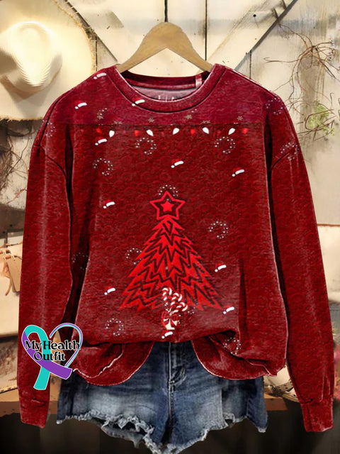Christmas Tree Casual Sweatshirt Multicolor / S