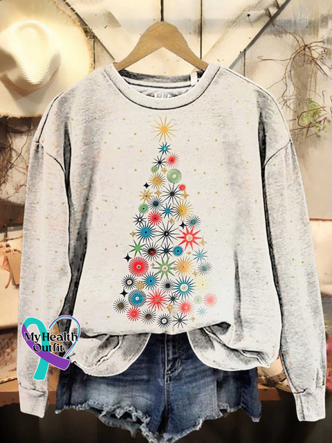 Christmas Tree Casual Sweatshirt Multicolor / S