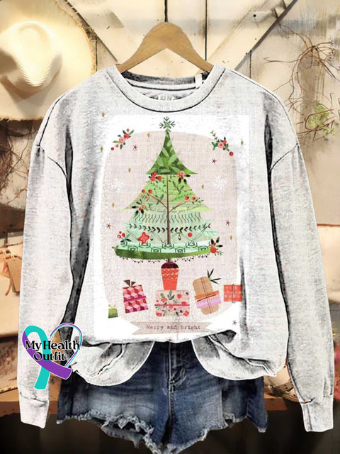 Christmas Tree Casual Sweatshirt Multicolor / S
