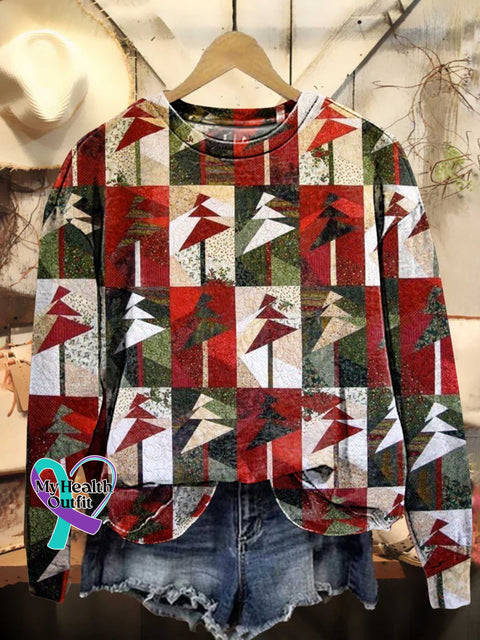 Christmas Tree Casual Sweatshirt Multicolor / S