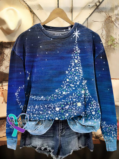 Christmas Tree Casual Sweatshirt Multicolor / S