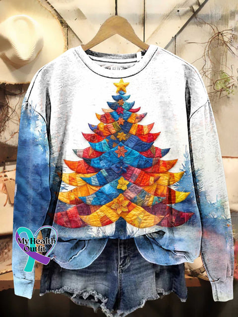 Christmas Tree Casual Sweatshirt Multicolor / S