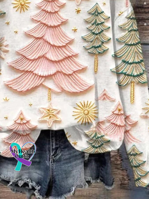 Christmas Tree Design Casual Sweatshirt