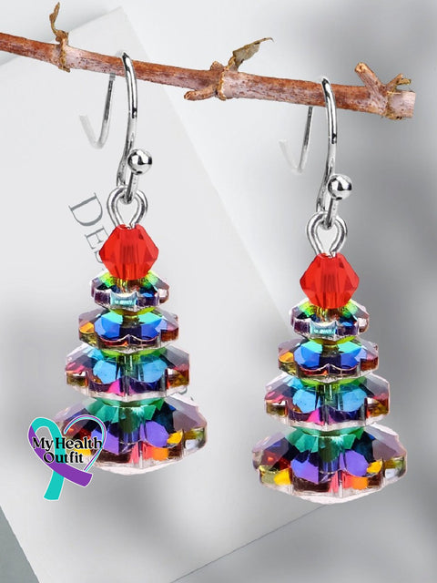 Christmas Tree Earrings Multicolor / Onesize
