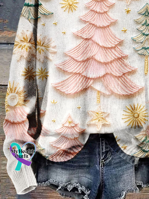 Christmas Tree Gifts Art Print Knit Pullover Sweater