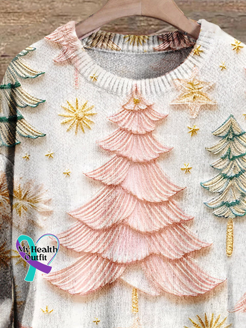 Christmas Tree Gifts Art Print Knit Pullover Sweater